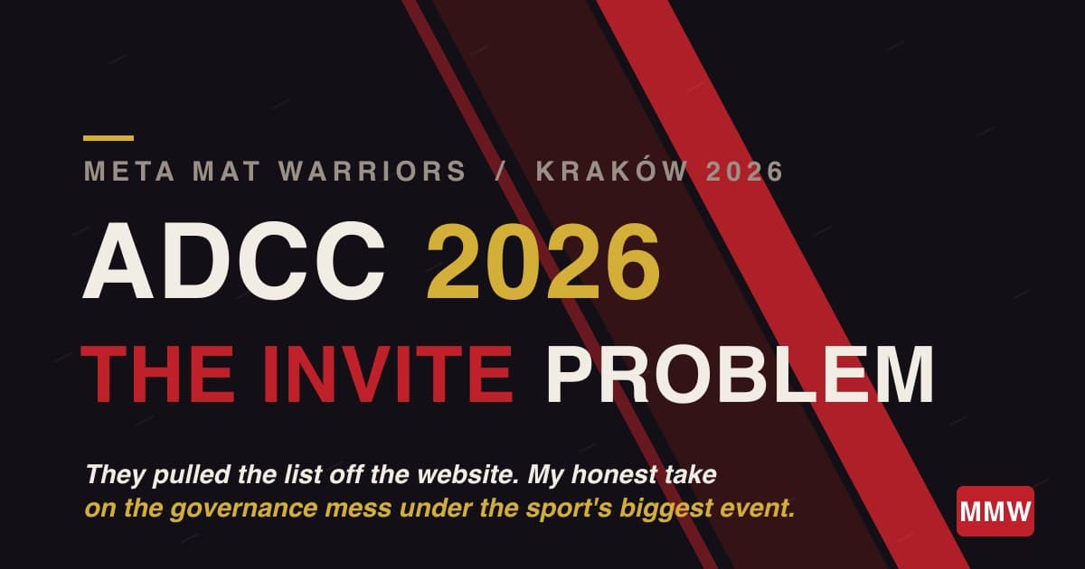 ADCC 2026 Has An Invite Problem, And Pulling The List Off The Website Made It Worse