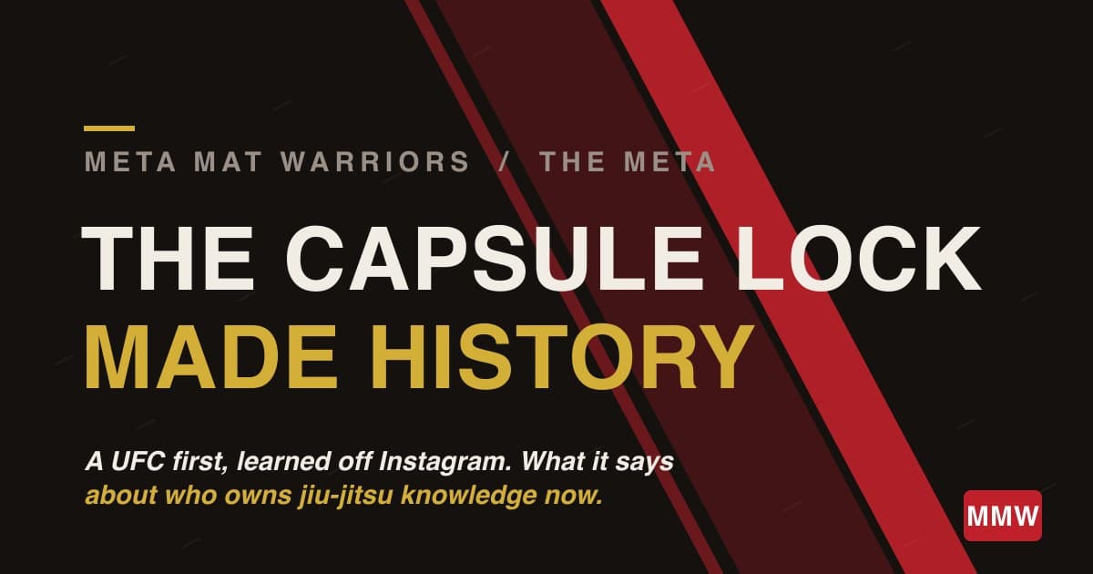 A Capsule Lock Just Made UFC History, Learned Off Instagram. Here Is What That Actually Means.