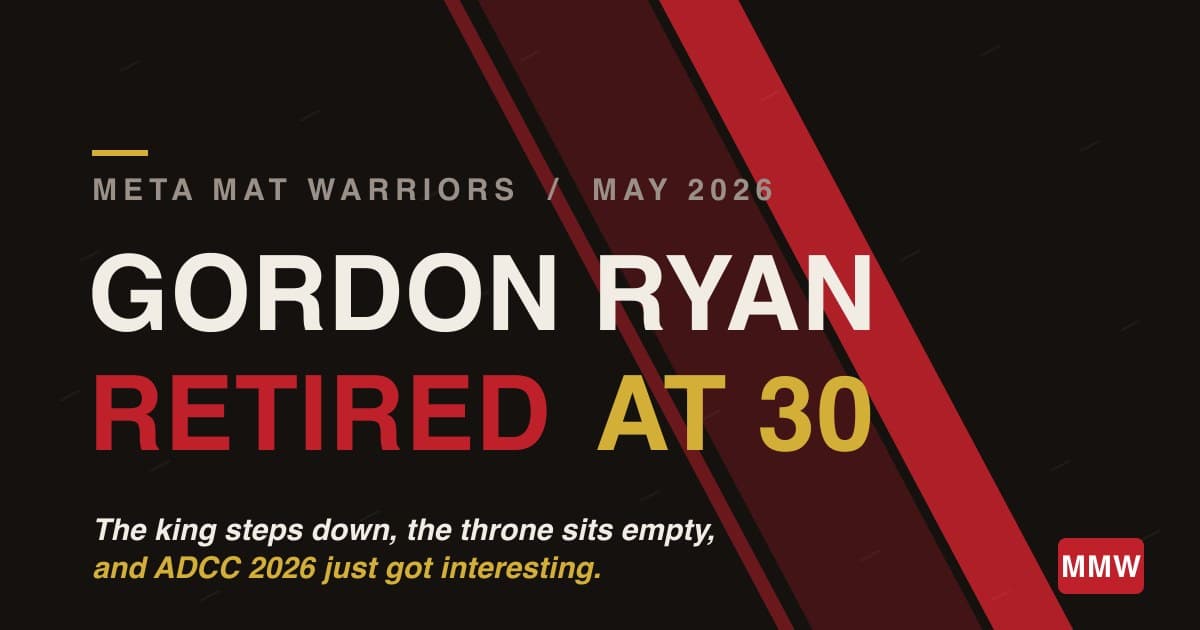 Gordon Ryan Retired at 30. Here Is What His Exit Actually Does to Grappling