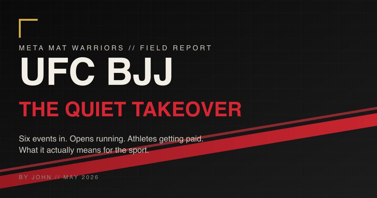 UFC BJJ Is Quietly Becoming the Most Important Grappling Promotion. Here's My Take.